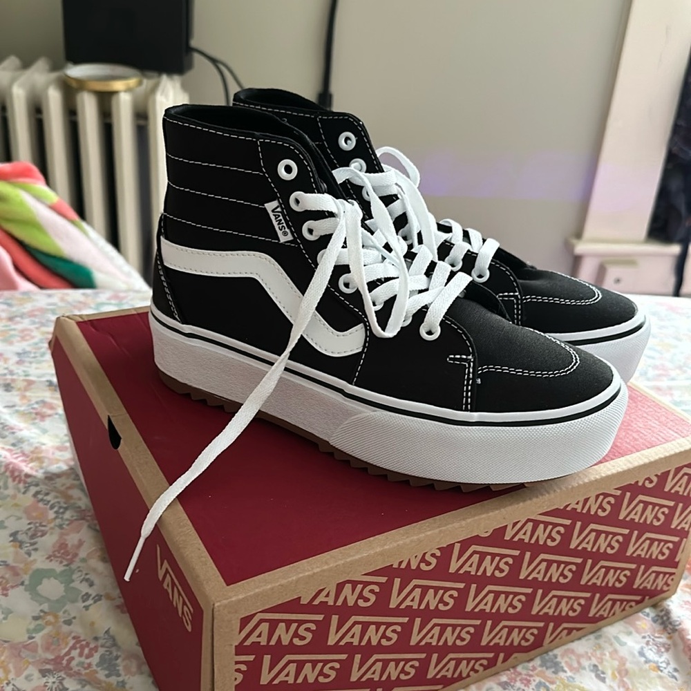 Black High top platform vans